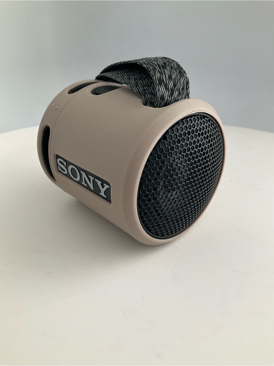 Sony Other - Sony Black Portable Bluetooth Speaker w/ Taupe Silicone Cover Case and cable